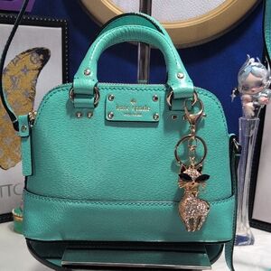 Kate Spade NY Wellesley Mini Rachelle Leather Crossbody - With Fancy Cat Charm